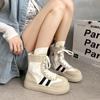 Fashion CRLAYDK Fashion Women's High Top Casual Shoes Comfortable Ankle Lace Up Walking Boots Leather Winter Sneakers for Ladies