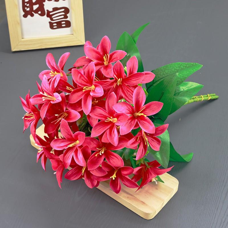 Artificial Lily Flowers 18 Heads Silk Floral Arrangement Home Decor Dining Table Hotel Wedding Photography