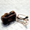 Zusammenklappbare, faltbare Lesebrille mit Kristalllinse, inklusive bernsteinfarbenem, tragbarem Brillenetui +0,75 +1 +1,25 +1,5 +1,75 +2 +2,25 +2,5 bis +6