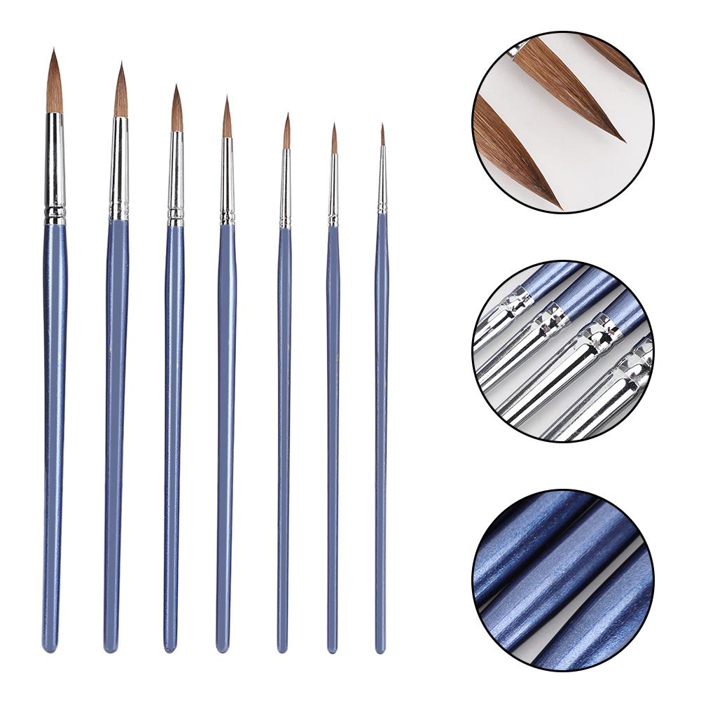 7Pcs Painting Brush Set Wolf Hair Watercolor Acrylic Special Painting Tools for Arts