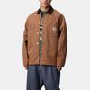 Carhartt WIP Chore Loose Diamond Quilted Square Label Long Sleeve Jacket Men Jacket Brown I035281-00S-3K