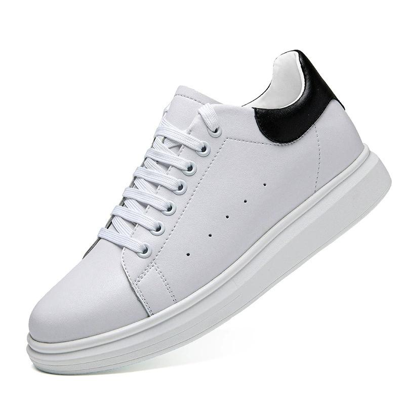 

Men s Genuine Leather White Sneakers Elevator Shoes Invisible Breathable Heightening Shoes 8/10cm Men s Casual Fashion Sneakers 35 белый