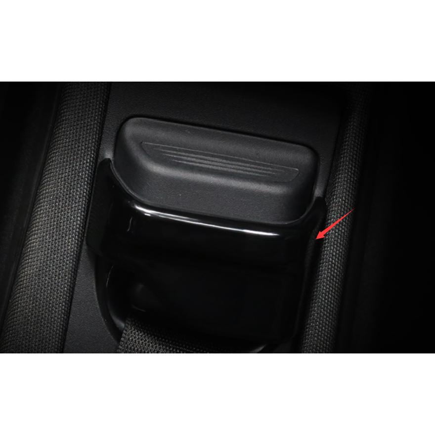ABS Black Seat Belt Adjustment Cover Trim 2PCS For Benz C-Class W205 2015-