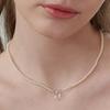 Tatiana (925 Silver) Ribbon Tie Pearl Necklace NZ2173