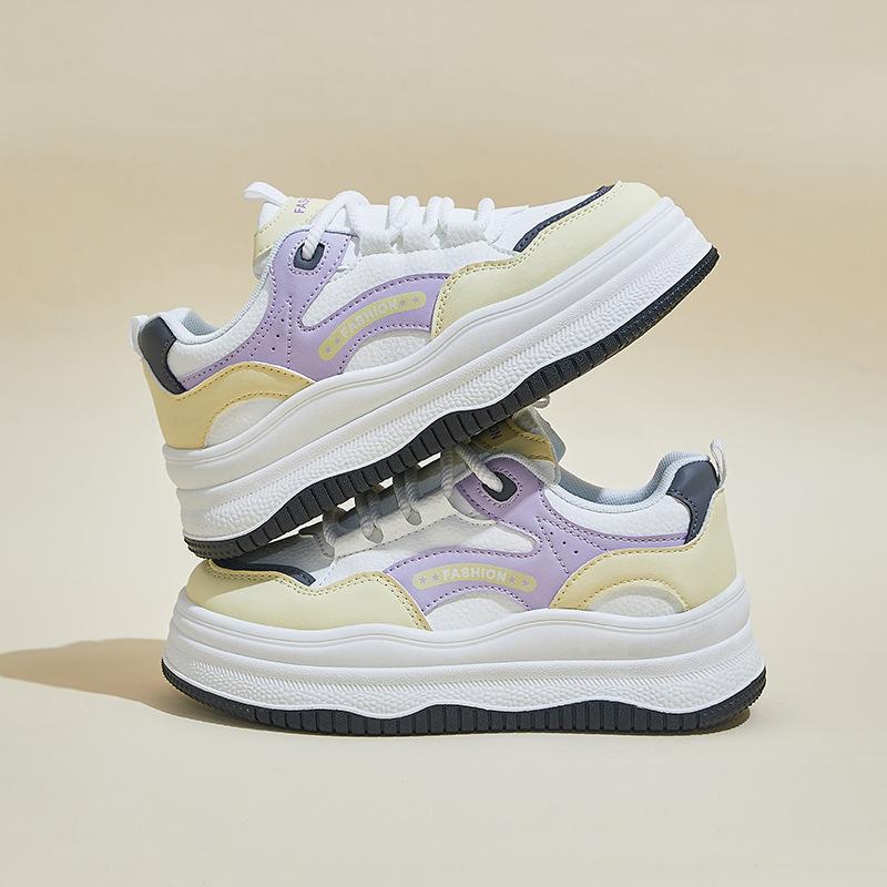 Spring students' thick soled height increasing sports board shoes and casual shoes