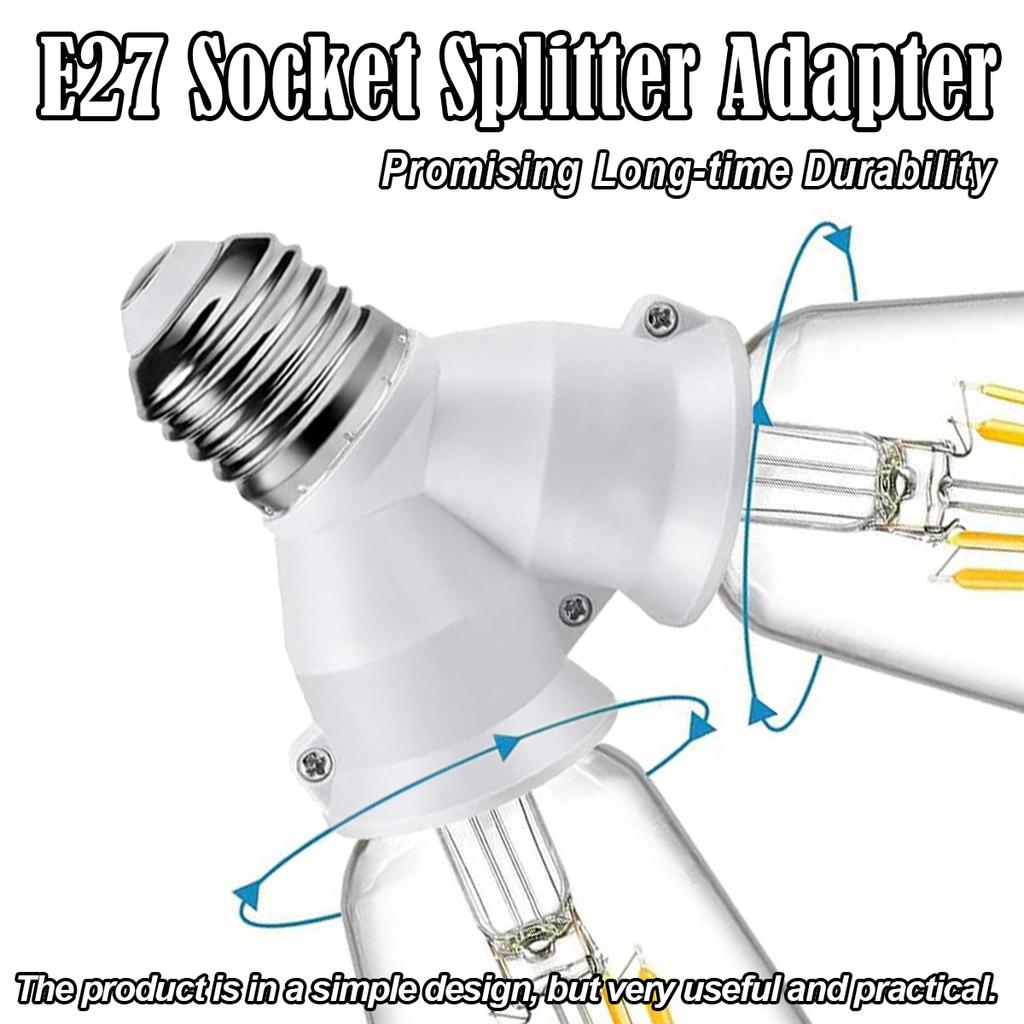 Schraube E27 LED Sockel Licht Lampe Glühbirnenfassung E27 Zu 2-E27 Splitter Adapter Lampenfassung Sockel Glühbirnenhalter Beleuchtungszubehör