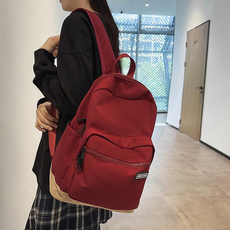 School bag, college student large-capacity backpack, simple and versatile casual high school student computer backpack