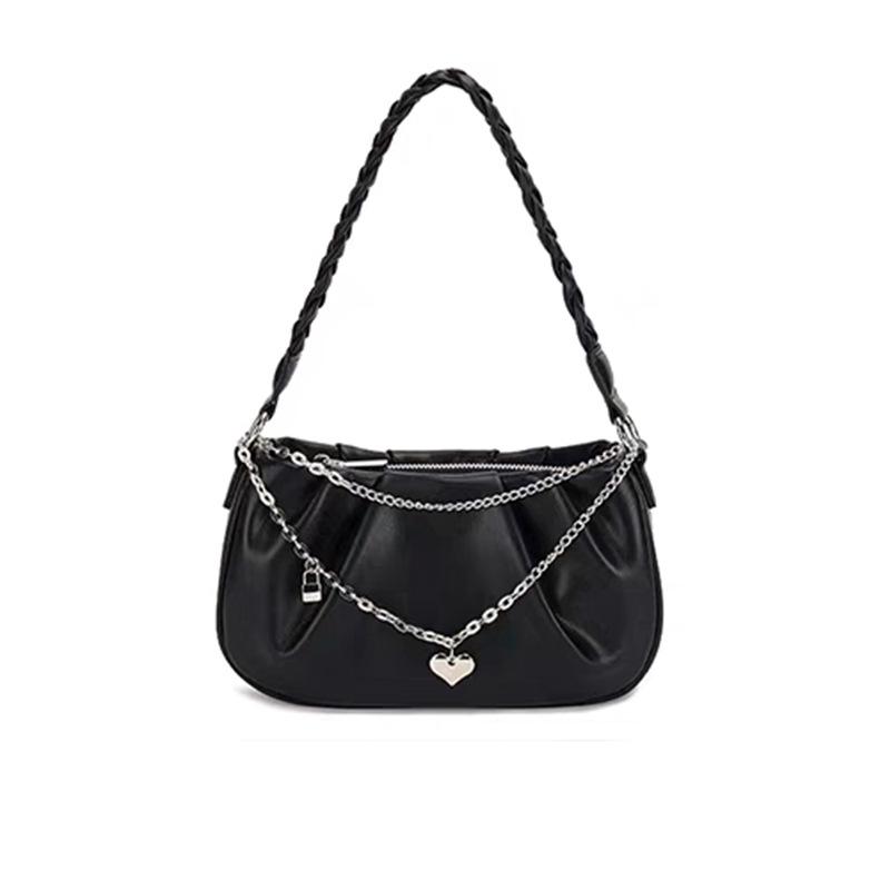 Cloud Pleated Chain Underarm Handbag - Chic Niche Design for Women, Versatile Shoulder & Messenger Style
