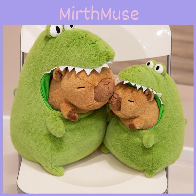 Turn Cartoon Crocodile Capybara Plush Toy Cute Girl Child Detachable Doll Gift