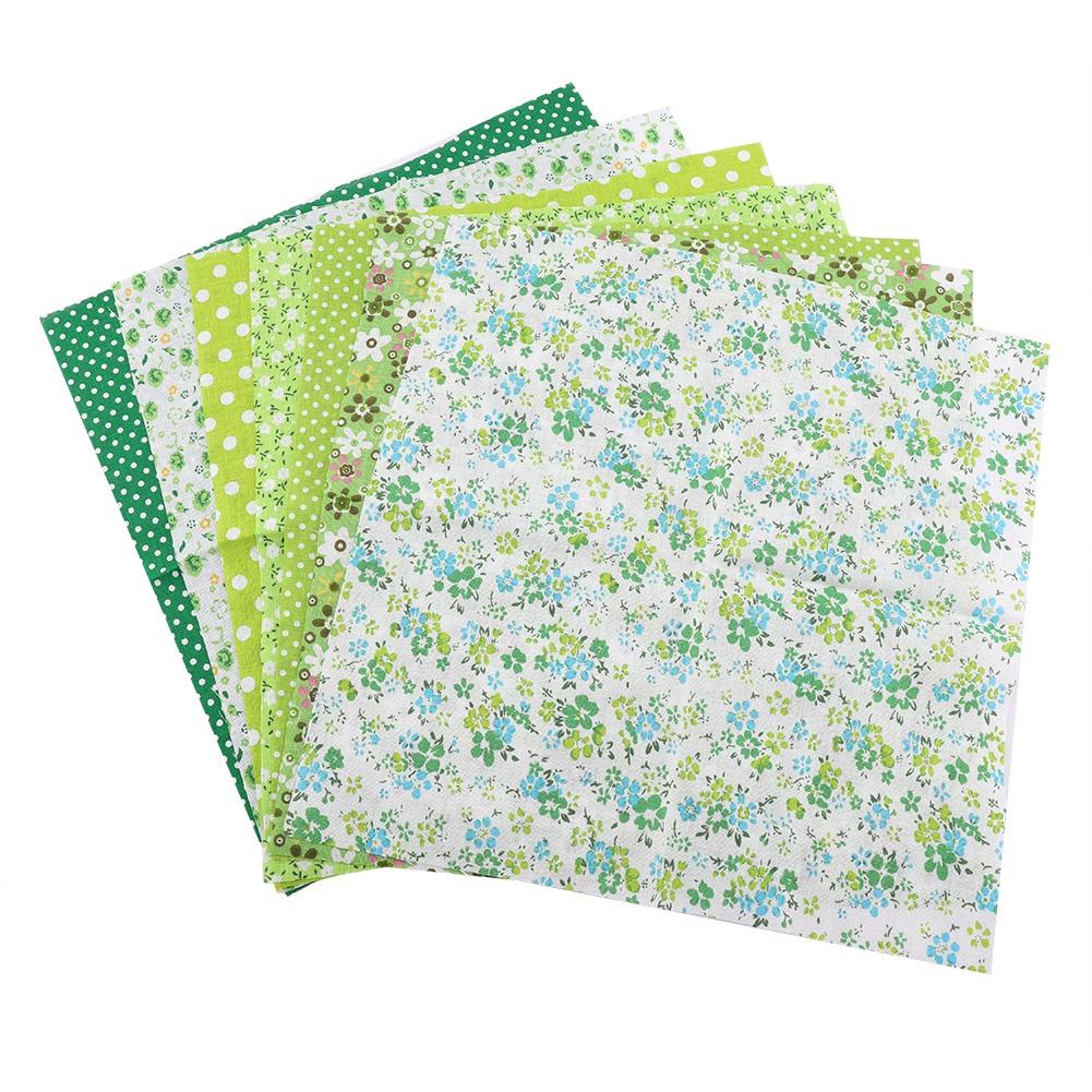 7pcs 50*50cm Cotton Fabric DIY Assorted Squares Pre Cut Bedding Kit Quarters Bundle