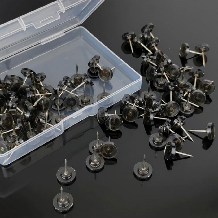 50/100 Stück Flache Dekorations-Stecknadeln Flachkopf-Kartenstecker Kunststoffkopf-Kartenstecker Wand-Pin für Büro Zuhause Dekorativ
