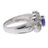 Ring Pt900Platinum/sapphire/diamond #5.6(US Size) 7.3g Women Used