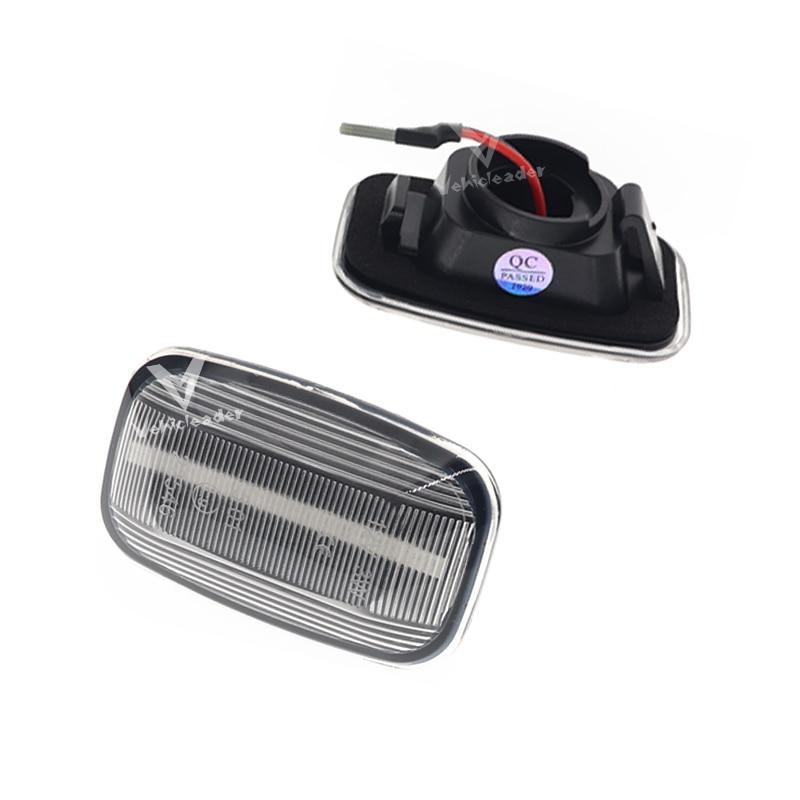 2Pcs Dynamic LED Side Marker Fender Lights 12V Flowing Turn Signal Light Side Repeater For Toyota Landcruiser 70 80 100 Series