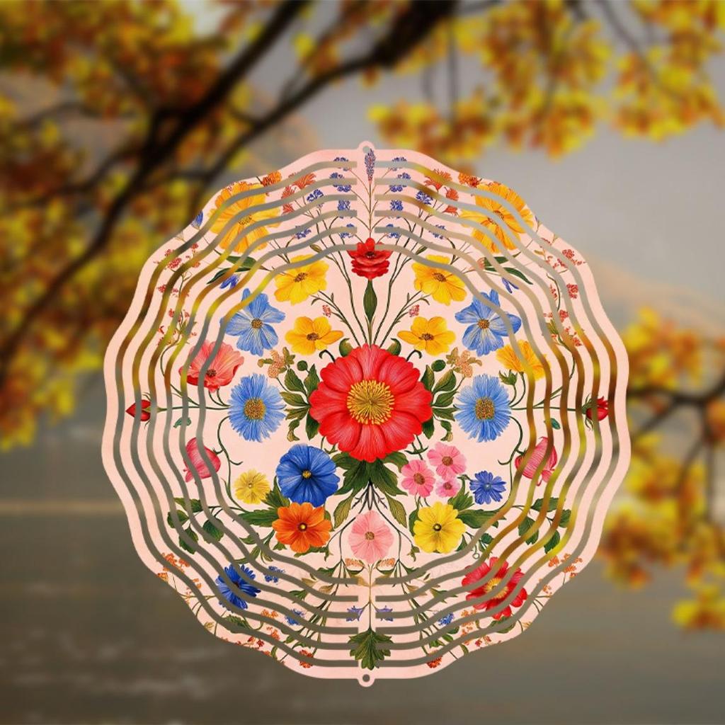 10 Inch Hanging Wind Chime with 360 Hook for Outdoor Garden Decor Dynamic Rotating Design Perfect for Spring Summer Patio Lawn