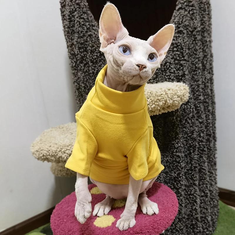 Sphynx Kattenkleding Winter Dikke Huisdierkleding voor Kleine Honden Katten Trui Shirt Zacht Warm Haarloos Katten Pyjama Teckel Kleding