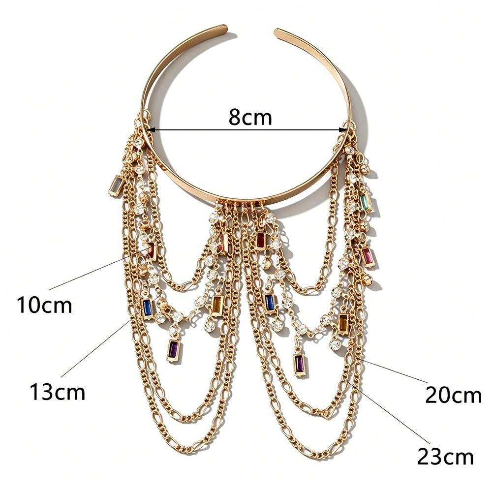 Alloy Material Fringed Arm Ring Punk Style Tassel Arm Ring Stylish Alloy Arm Ring Women