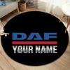 Daf Team Custom Name Round Area Rug Carpet Rug For Living Room Bedroom Sofa Playroom Decor Nonslip Floor Mat