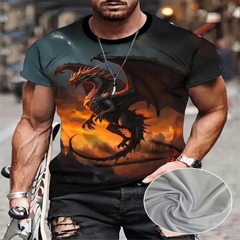 

Hot Selling Fashionable Fun Geometric 3D Personalized 3D Printed T-shirt Summer Outdoor Street Leisure Y2K Style Large T-shirt S