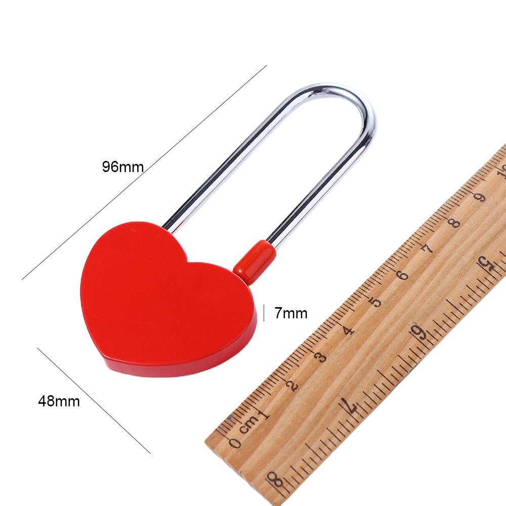 Love Without Key Heart Shape Couples Anniversary Wish Lock Wedding Gifts Keepsake Love Padlock