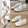 Flat-bottomed Sports Mary Jane Shoes New Velcro Casual Shoes Ballet Dance Shoes Hollow Single Shoes