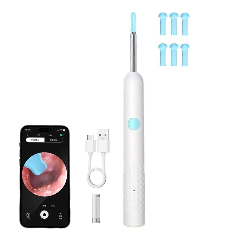 Smart Ear Wax Removal Tool With Camera Wireless Ear Cleaner and Check for Adult Kids Safe Ear Canal Cleaning Kit