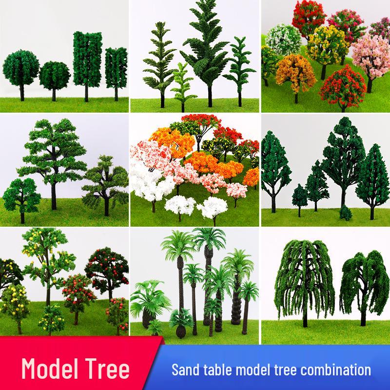 DIY Sand Table Building Trees Set - Handcrafted Miniature Landscape Models with Finished Tree Trunks