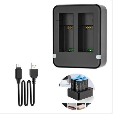 Dual Port Slot Doppel-Akkuladegerät für Gopro Go Pro Hero 11 10 9 Schwarz mit USB-Kabel Action-Kamera-Zubehör