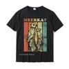 Meerkat TShirt Vintage Retro Style Unisex Hip Hop Fashionable Tops T Shirt Cotton T Shirts Casual