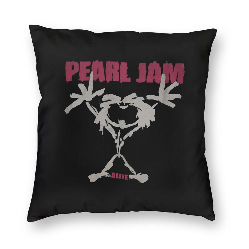 Pearls Jam Band 2024 World Tour Rock Concert Square Pillowcase Pillow Cover Cushion Throw Pillow for Home Sofa Living Room