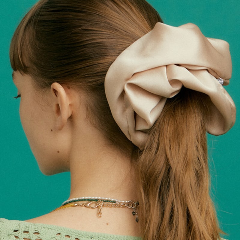 XPIER French Big Satin Scrunch[2color]