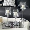 Retro Scented Candle Centerpiece: Romantic Candlelight Dinner Ornament & Candlestick Holder