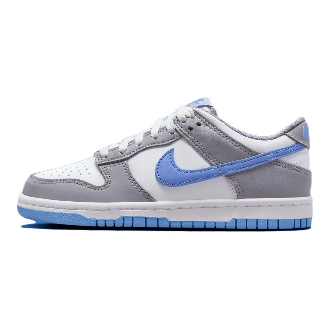 

New Nike Dunk Anti-Slip Wear-Resistant Low-Top Kids Skateboarding Shoes White Gray Kids FB9109-121 35.5