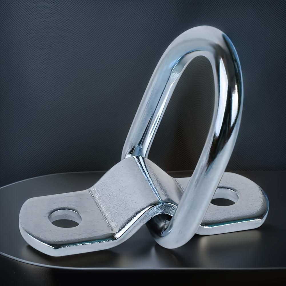 4 Sets Cargo Tie Down Straps Surface Mount D-Ring Fixing Clips Fixing Rings Trailer Suitable for Van Truck Horse Box Boat Rope Car Fastener Clips