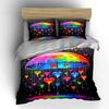 Colorful umbrella, dripping hearts. Bedding sets Duvet cover sets Duvet covers Pillowcases(1*Duvet Cover 2*Pillowcases without duvet insert)