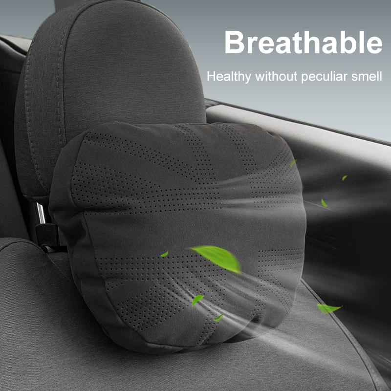 Supporto Collo per Poggiatesta Auto Sedile Per Mini Cooper F56 F60 R56 R60 J01 J05 U25 F66 Camoscio Morbido Universale Regolabile Cuscino Collo per Auto