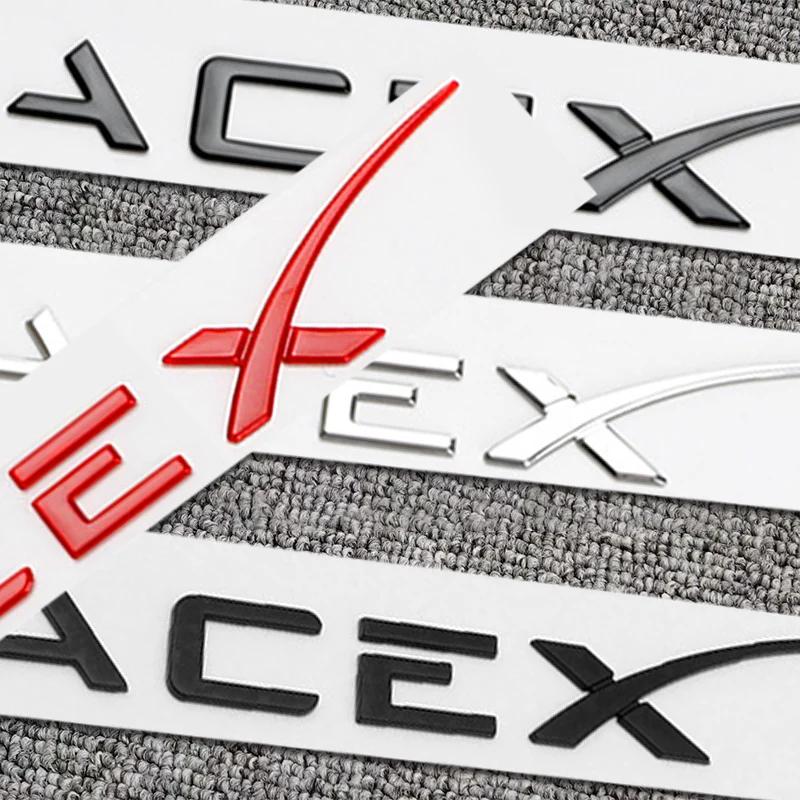 BFNWZ1 Applicable To Tesla TESLA MODER3 X S Y Car Logo, Rear Bumper Sticker, SPACEX Metal Car Sticker