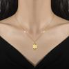 Auspicious Token Furnace Real Gold Cold Necklace Female Collarbone Chain With Jewelry