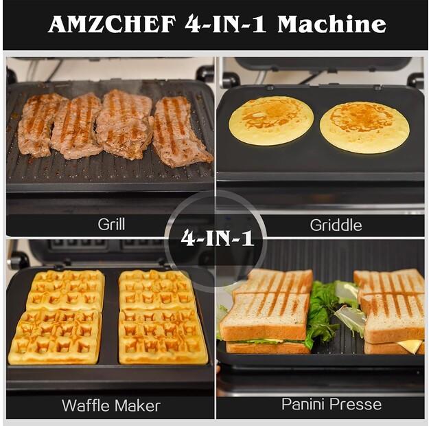 Контактный гриль Amzchef LS-GC02C-H-WP Optigrill 3-in-1