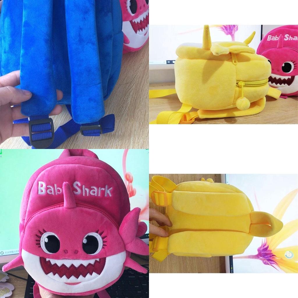 Baby Shark Plush Backpack For Kids Cute Soft Shoulder Bag Childrens Schoolbag Gift