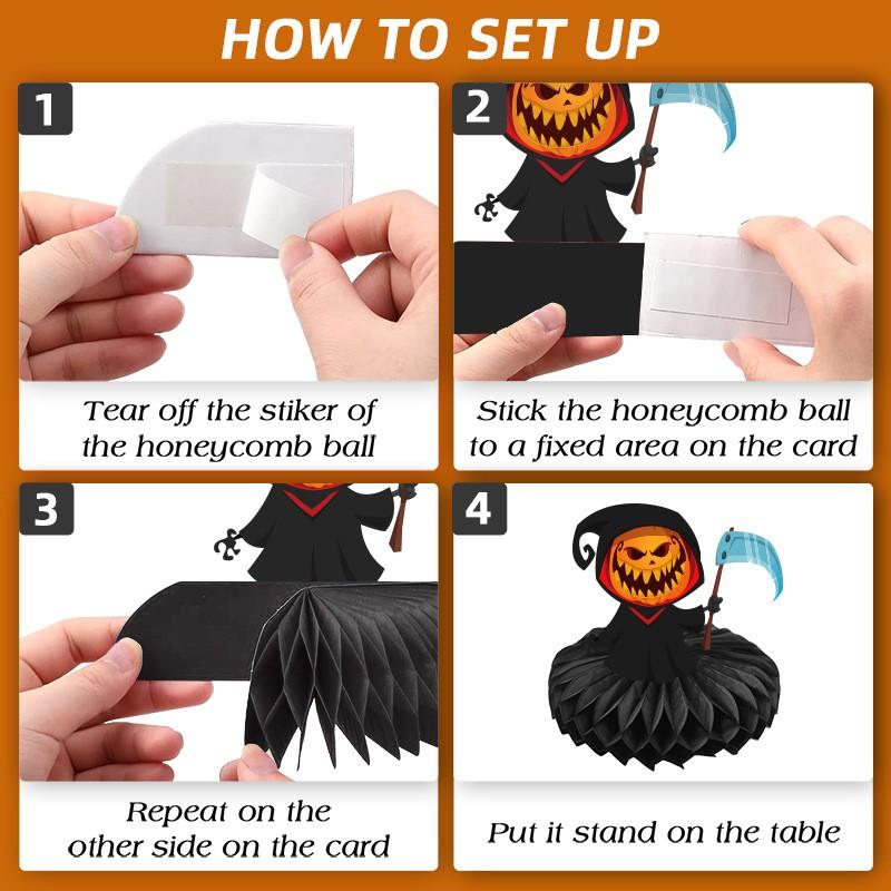 Party Decoration Supplies Halloween Pumpkin T Honeycomb Ornament