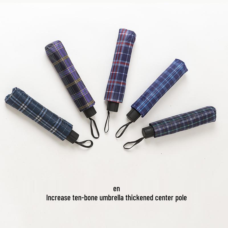 

Impression City Очень большой клетчатый двойной мужской механический зонт с четырехсекционной ручкой 61CM*10K
