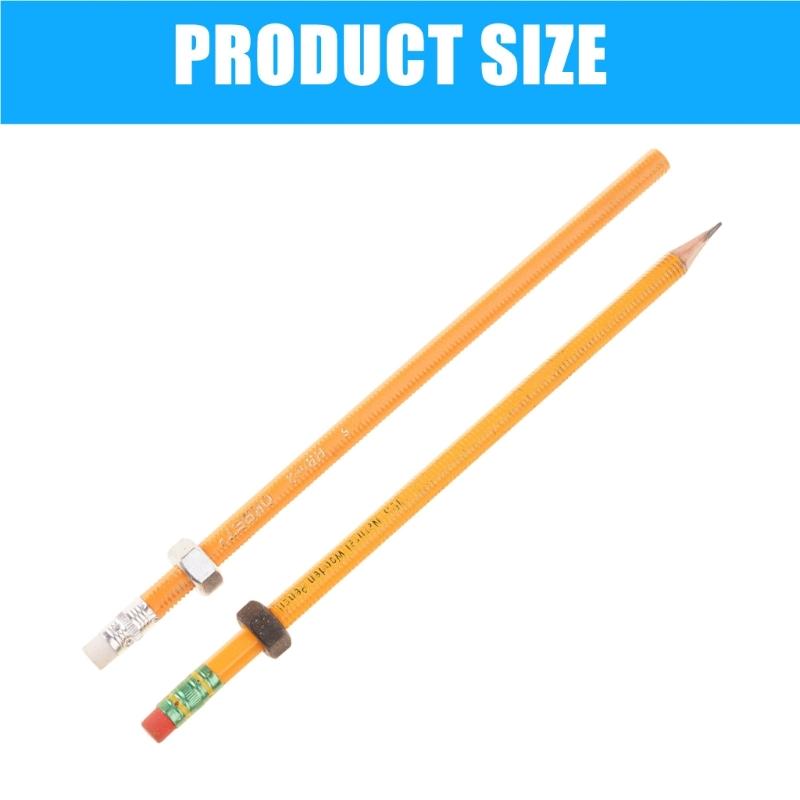 Quiet Focusing Aid Wooden Threaded Pencil With Rotating Nut Stress Relief Sensory Toy For Students Homework Writing Tool