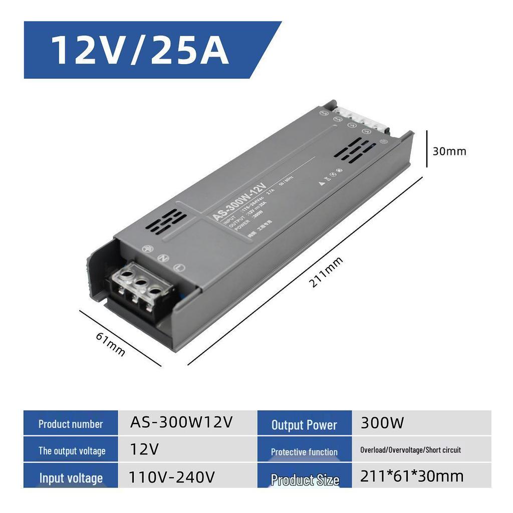 High-Power LED Transformer: No False Labeling, 12V/24V, 60-400W