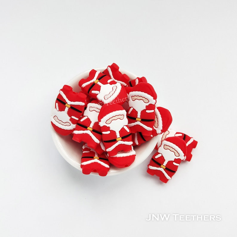 

Мини-силиконовые бусины Дед Мороз. 10 PCS