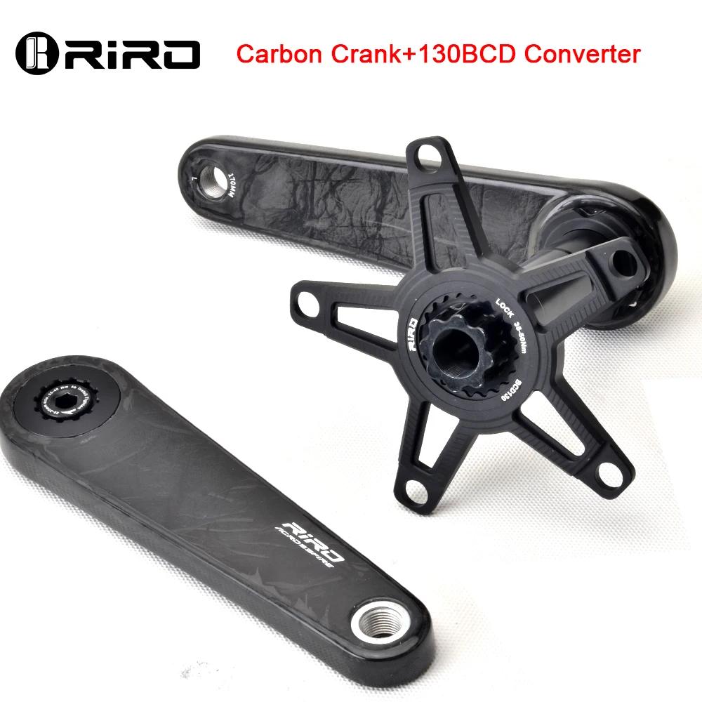 RIRO Carbon Fiber Road Crankset 29MM 50-34/52-36/53-39T Compatible with 11/12 Speed Shimano Direct Mount /110/130BCD Chainrings