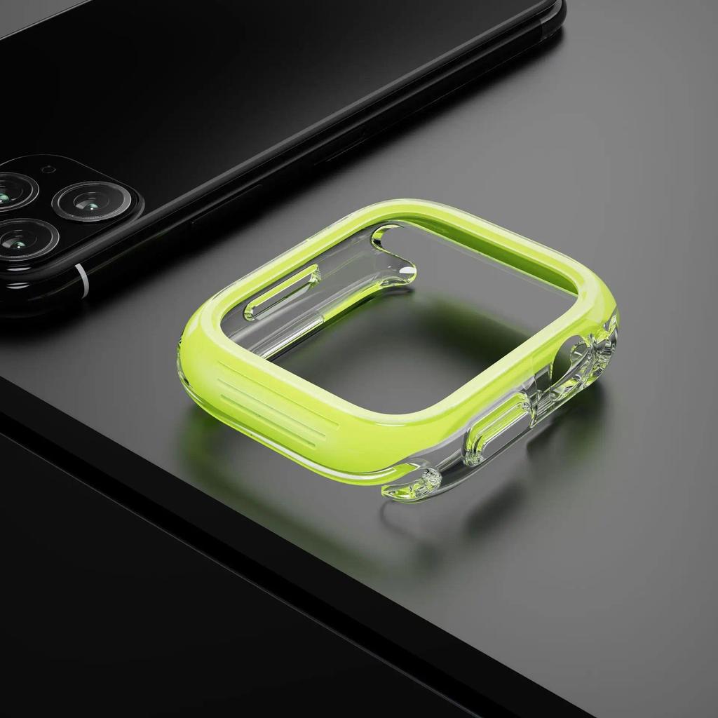 TPU+PC Hülle Für Apple Watch Ultra 2 49mm Serie 9 8 7 6 SE 5 4 45mm 41mm Stoßfänger Rahmen Schutz Hülle Für iwatch 9 6 5 4 se 44mm