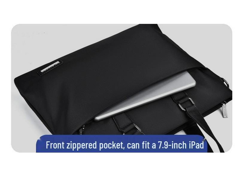 Infineo Men's Oxford Cloth Business Tote: Large Capacity Handbag for Meetings & Files