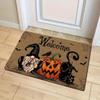 Halloween Themed Carpet Featuring Pumpkins Black Cats and Dwarves Designed Decorating Entrance Mats and Living Room Welcome Rugs