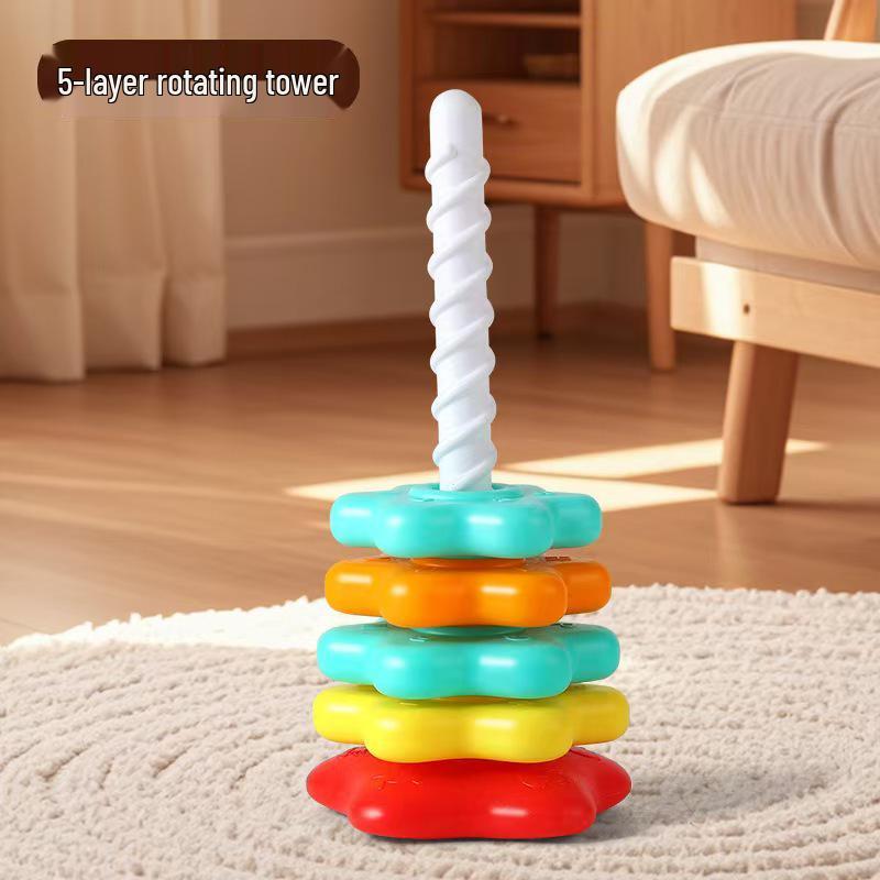 Rainbow Spinner Stacking Toy for 1-2 Year Olds - Educational & Fun for Toddlers
