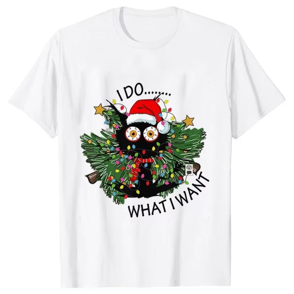 Funny Graphic T-shirt I Do What I What T-Shirts Men Short Sleeve Tees Fashion Christmas Tree Xmas Harajuku Male Tops